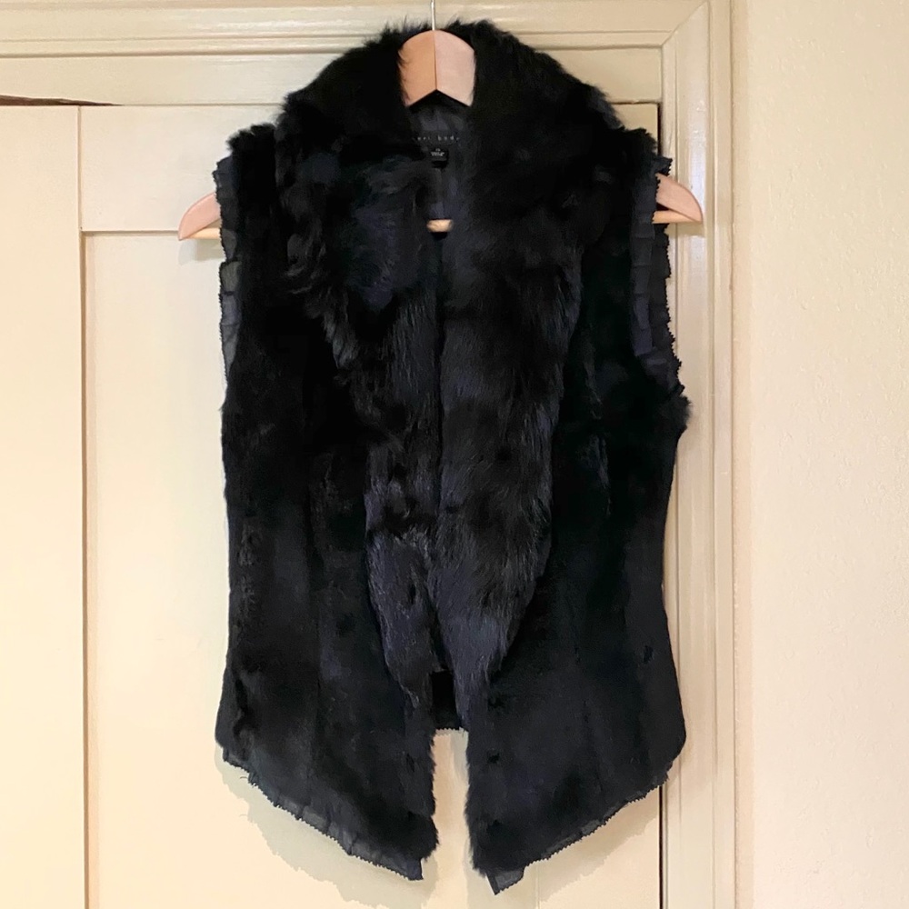 Gently used rabbit fur vest